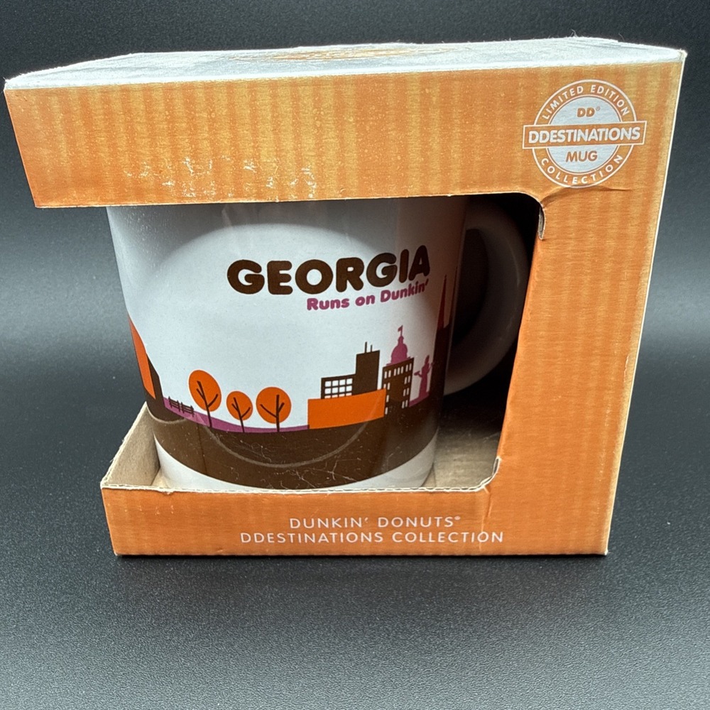 Dunkin' Donuts Georgia Destinations Mug Runs On Dunkin' - 2013 NIB
